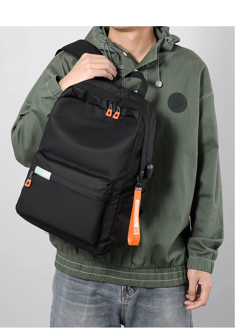 Lightweight Urban Men’s Backpack – Waterproof USB Laptop Bag