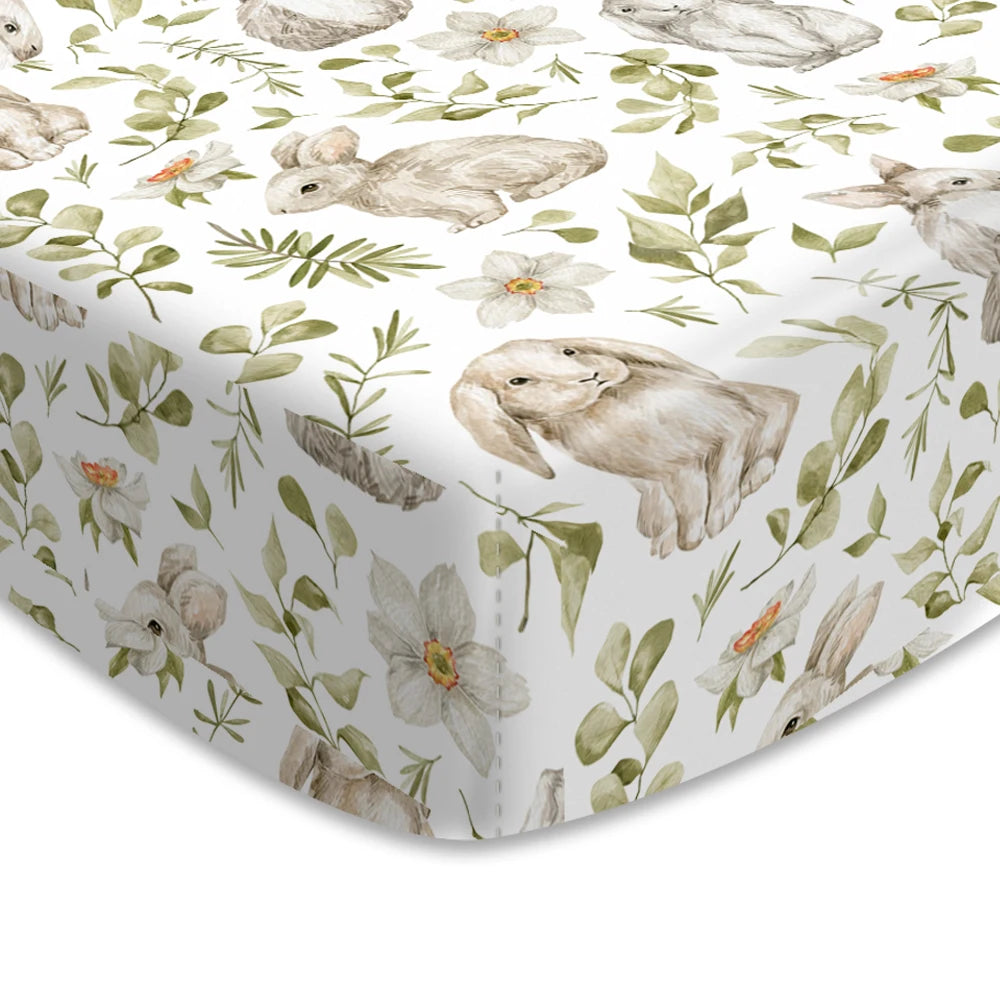 Happy Flute Cartoon Baby Bed Sheet – Soft, Breathable 70×130cm