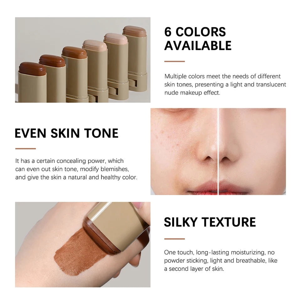 Serum Stick Foundation – High Coverage Skin Tint & Plumping Balm