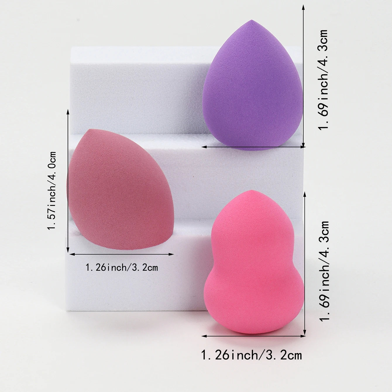 Medium Beauty Sponges – 6–60pcs Random Colors & Shapes for Makeup