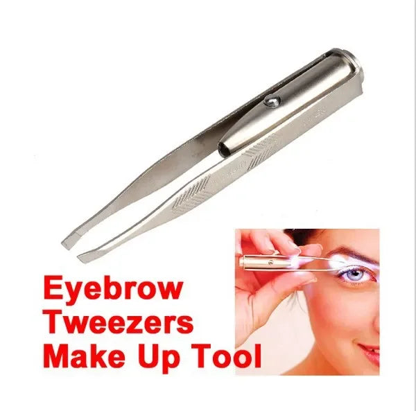 LED Eyebrow Hair Removal Tweezer – Stainless Steel Grooming Tool