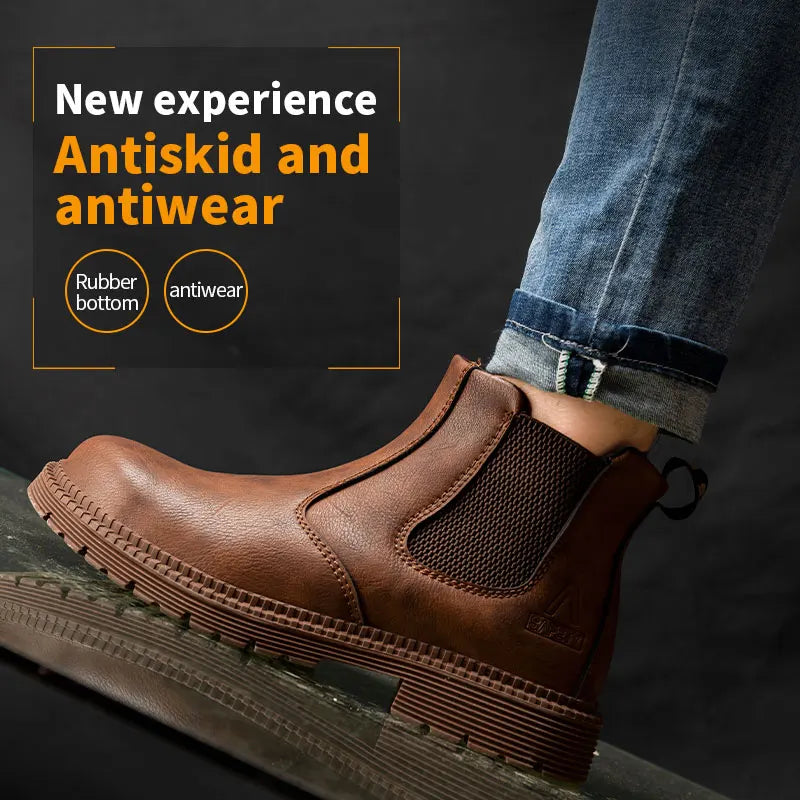 Cartmela 2023 Men’s Leather Safety Boots