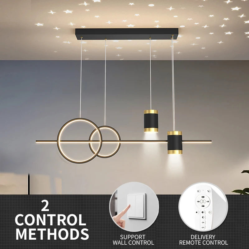 100cm Modern LED Pendant Light – Long Strip Dining Table Fixture