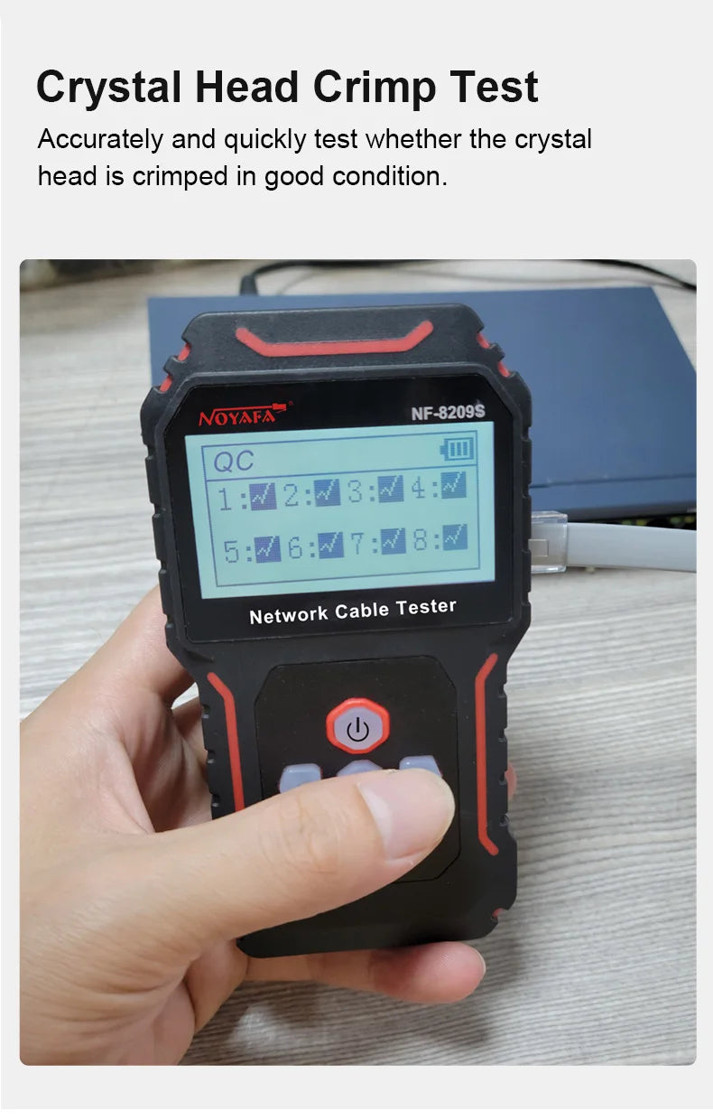 Network Cable Tracker & Tester – LCD Display, Wiremap, Length Tool