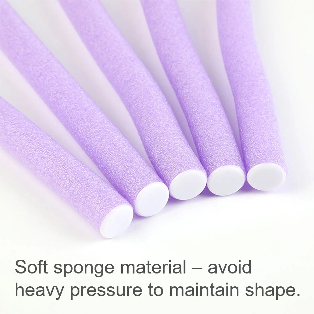 10pcs Colorful Sponge Hair Curlers – No-Heat Perm Rod Set