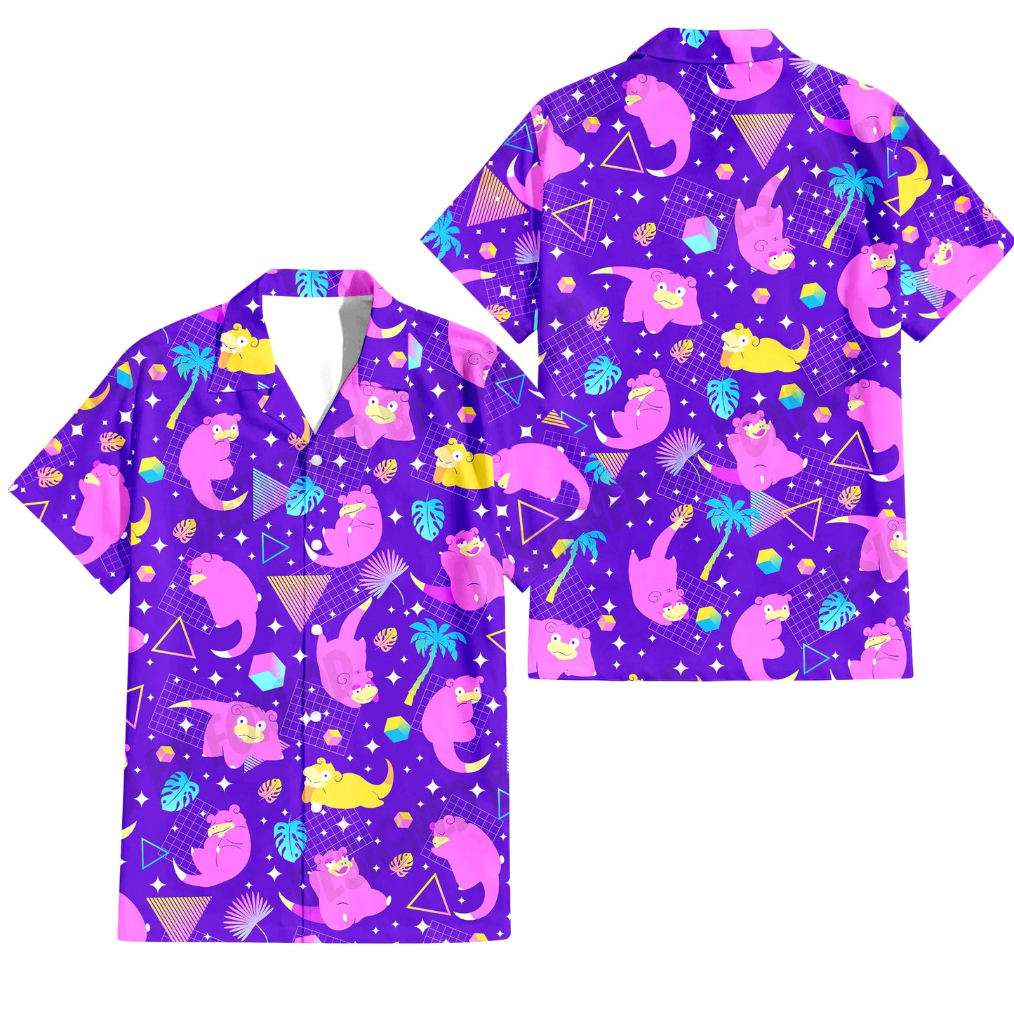 Men’s 3D Hawaiian Shirt with Coconut Tree Print