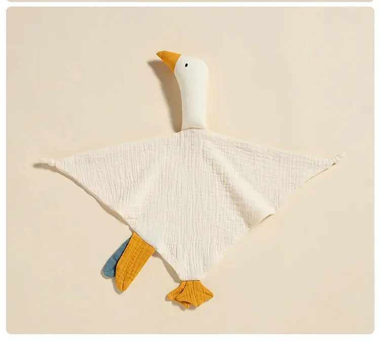 Cartmela Pure Cotton Baby Bib with Plush Goose