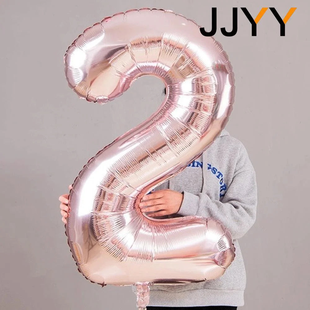 32" Foil Number Balloons 0–9 – Birthday & Party Decorations