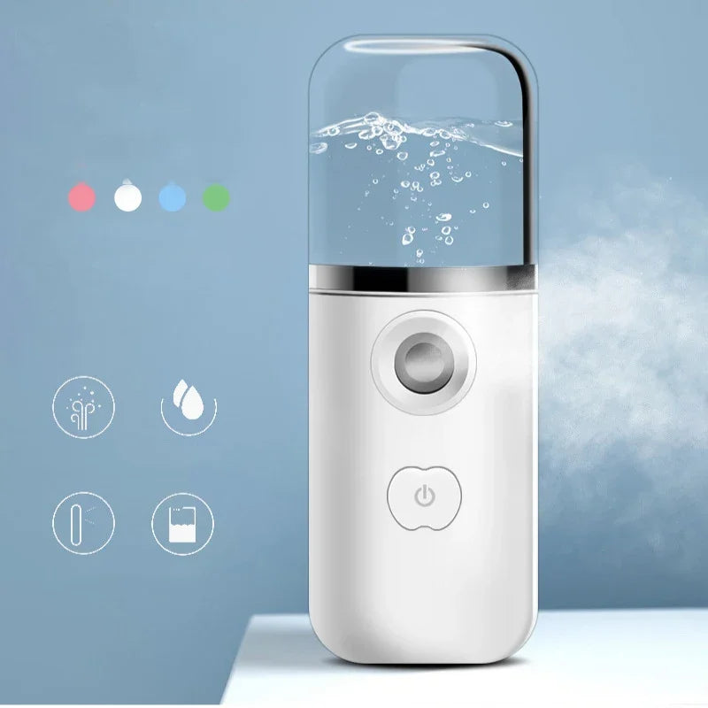 Mini Nano Facial Steamer – Portable USB Rechargeable Humidifier & Beauty Spray