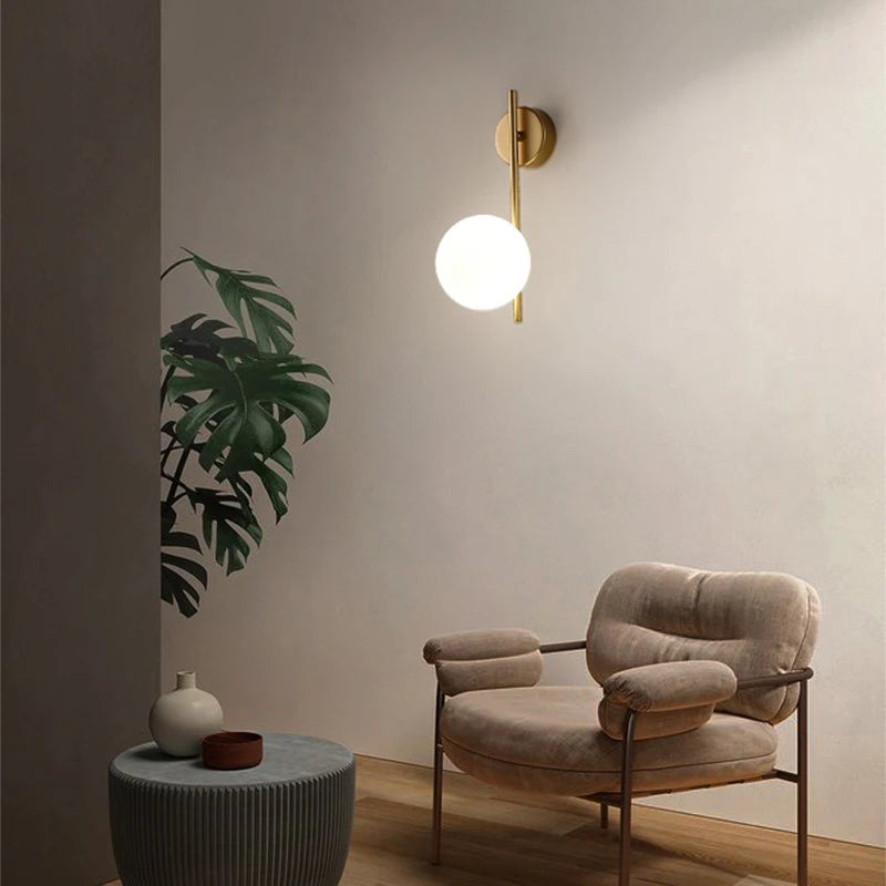 Interior LED Wall Lamp with G9 Bulb – Black & Gold Wall Sconce