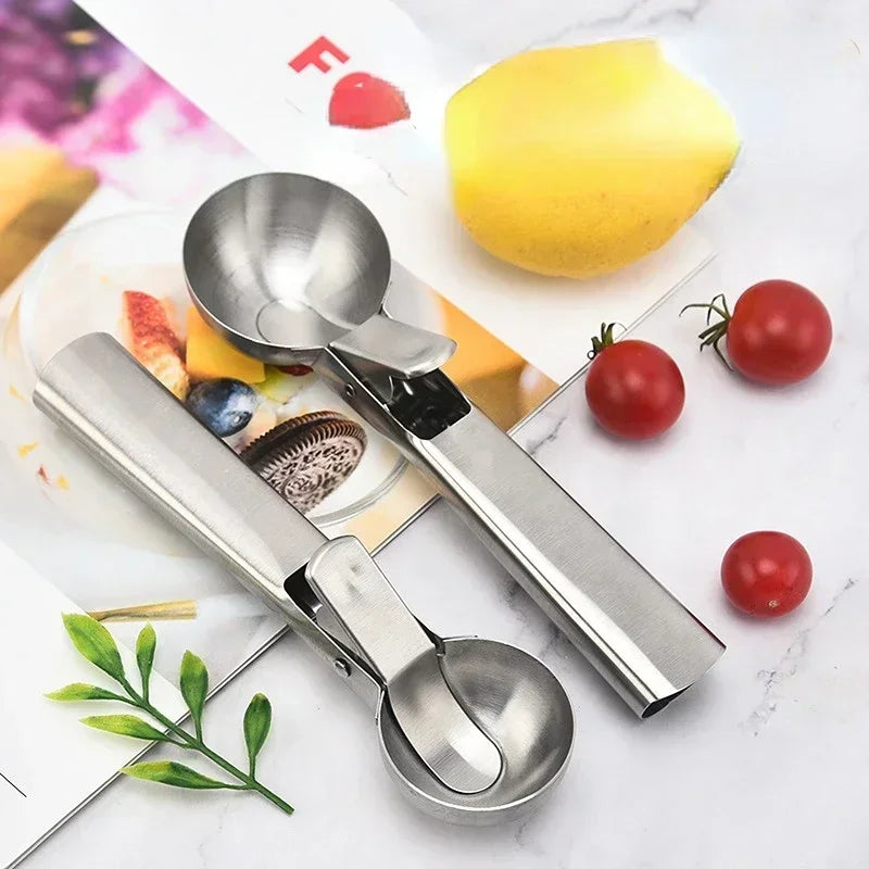 Stainless Steel Dual-Purpose Ice Cream & Fruit Scoop | Kitchen Tool