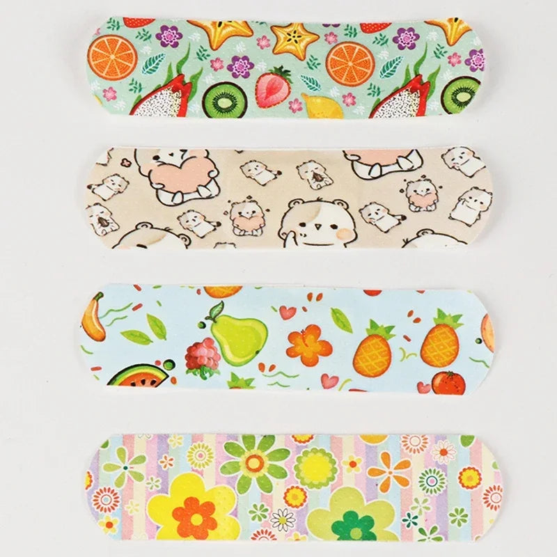 100pcs Waterproof Cartoon Band Aids – Kids Adhesive Wound Strips