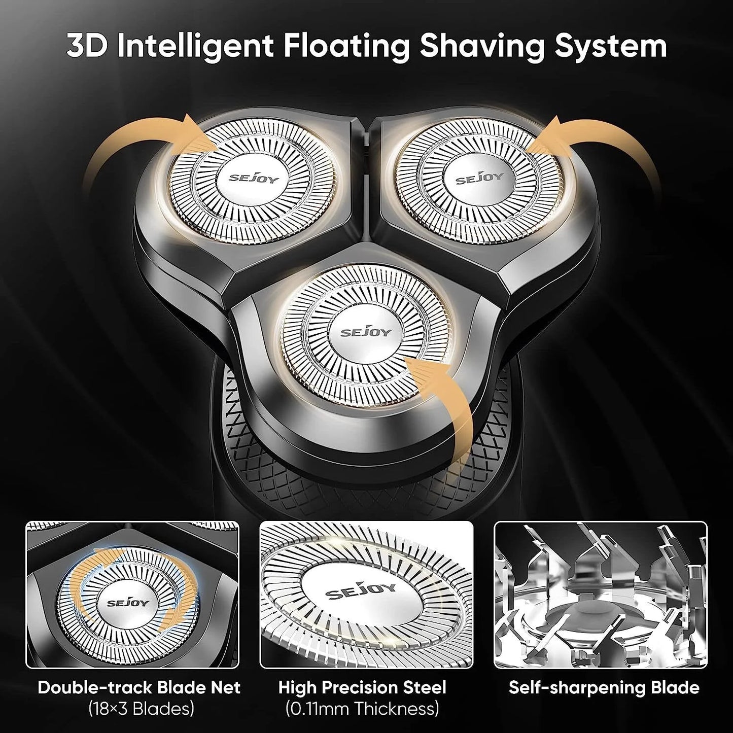 3-in-1 Electric Shaver – Beard, Nose & Razor Trimmer Waterproof