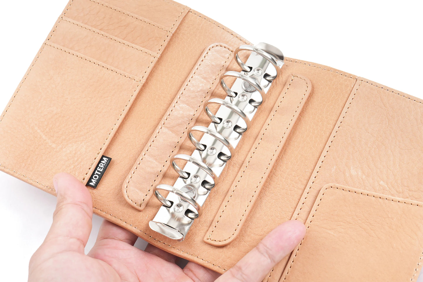 Pocket/A7 Ring Planner – 25mm Vegetable Tanned Leather Organizer