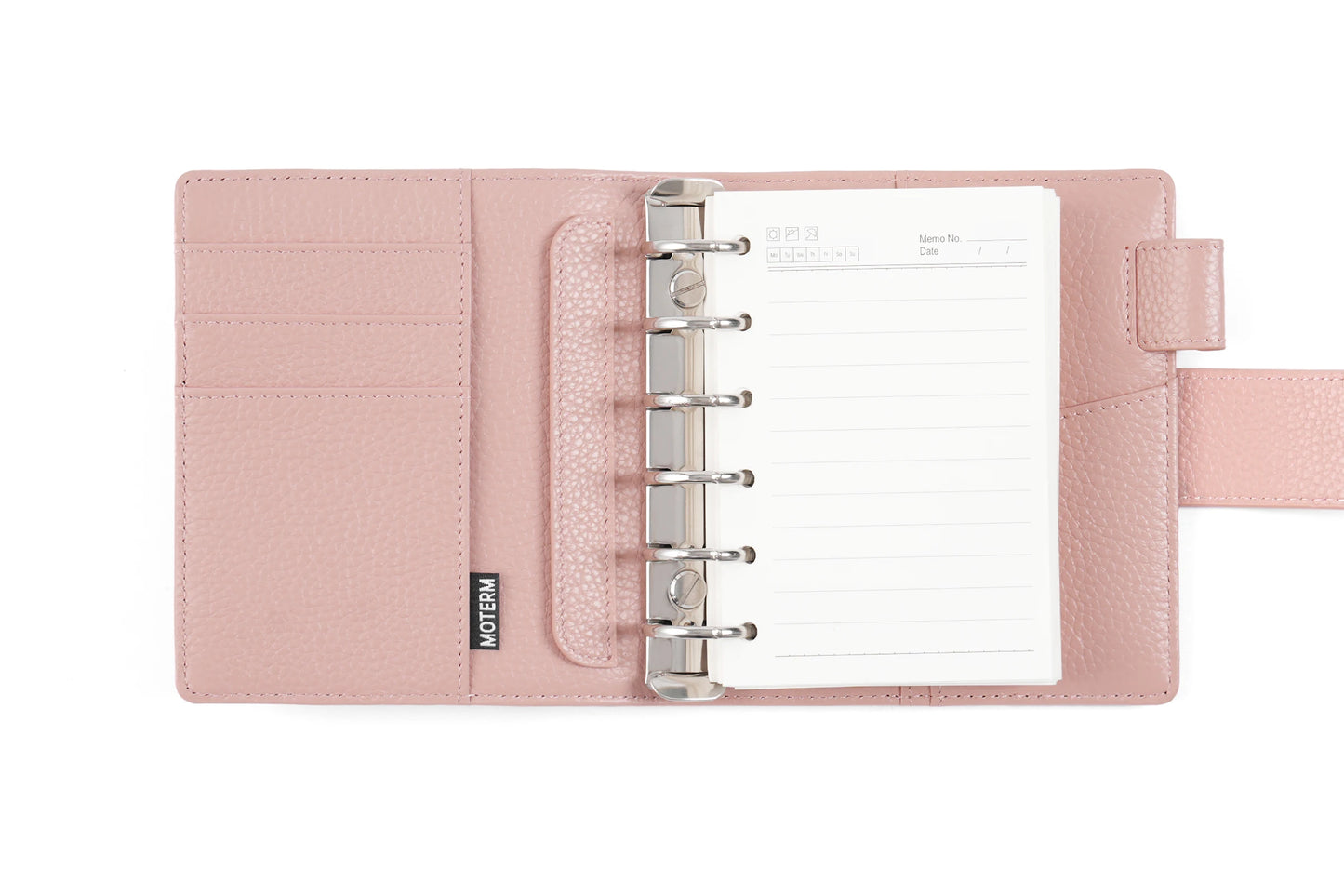 Elite Pocket A7 Rings Planner Cover – Pebbled Grain Leather, 25mm Rings