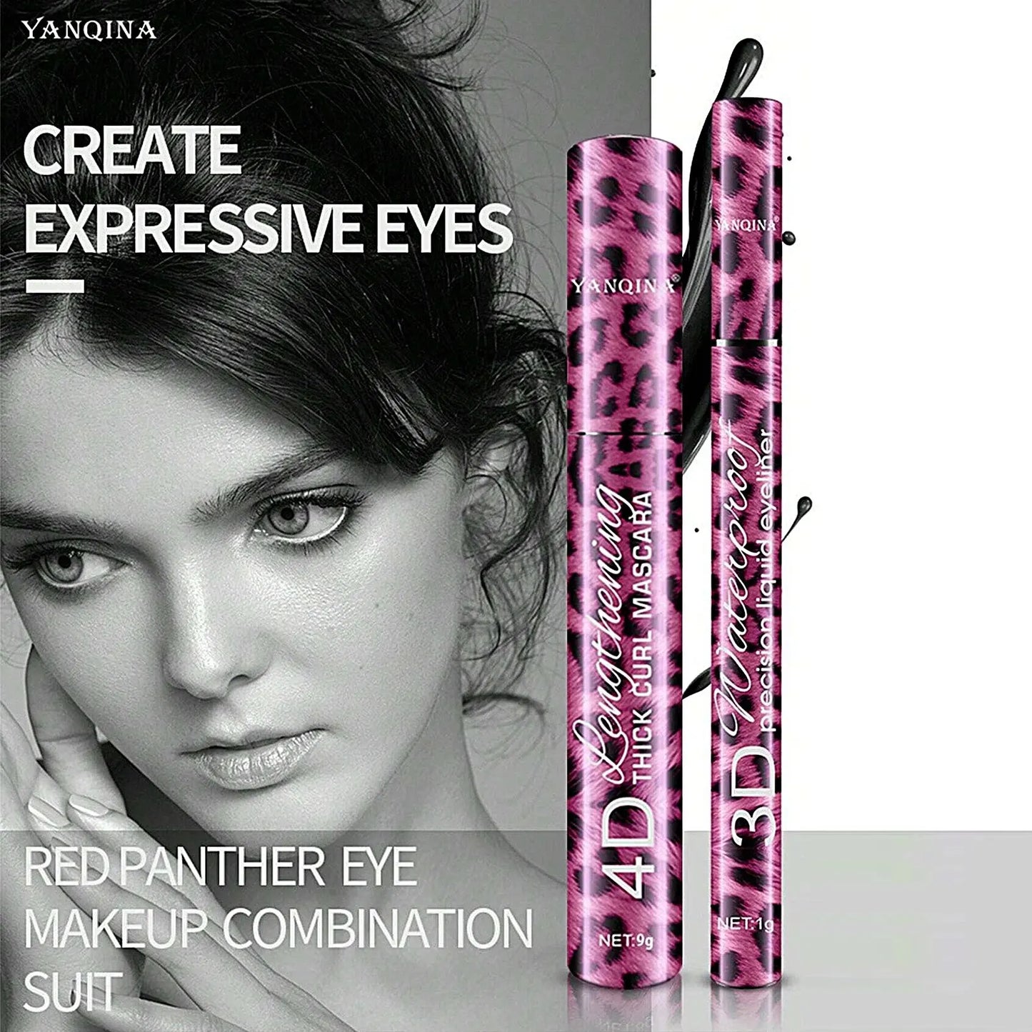 Liquid Eyeliner & Waterproof Mascara Set for Bold Eye Makeup