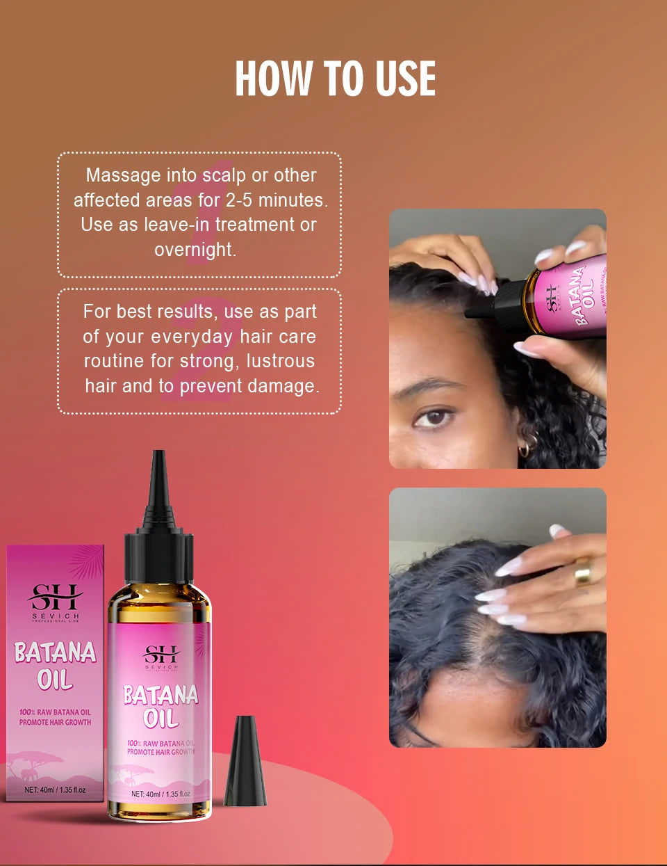 100% Pure Batana Oil for Hair Growth