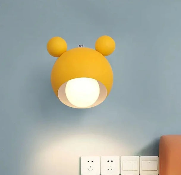 Nordic Mickey Wall Lamp – Cute Children's Bedroom Wall Light