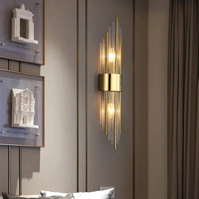Luxury LED Wall Lamp - Modern Gold Wall Sconce for Living Room