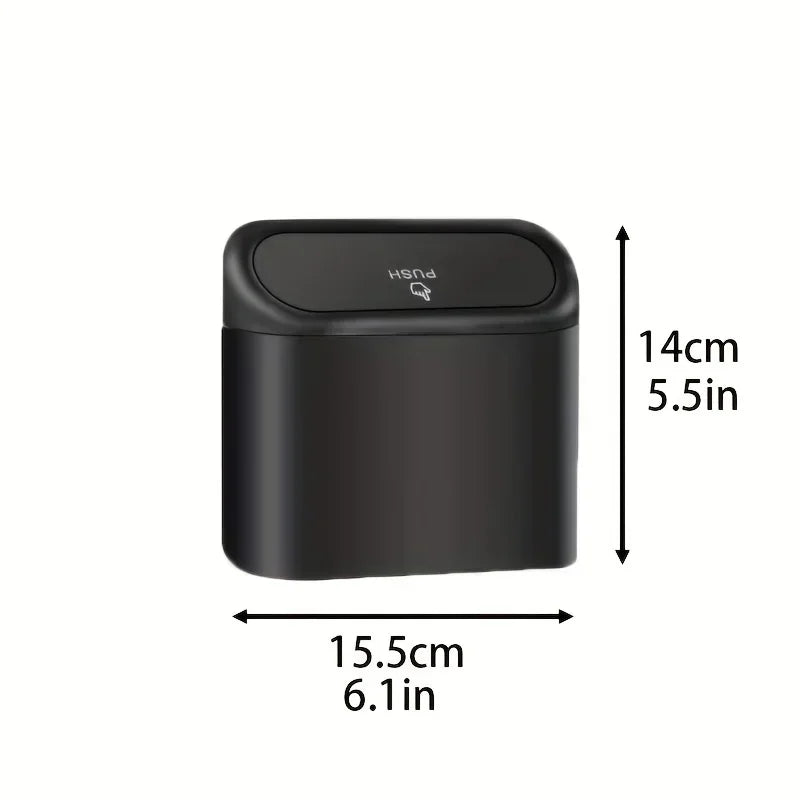 Leak-Proof Car Trash Can with Lid & 60 Garbage Bags – Mini Bin