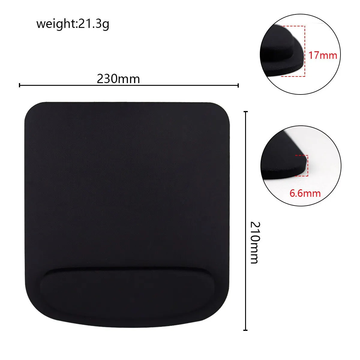 Colorful Large Wrist Mouse Pad – Thickened Non-Slip EVA Wrist Support