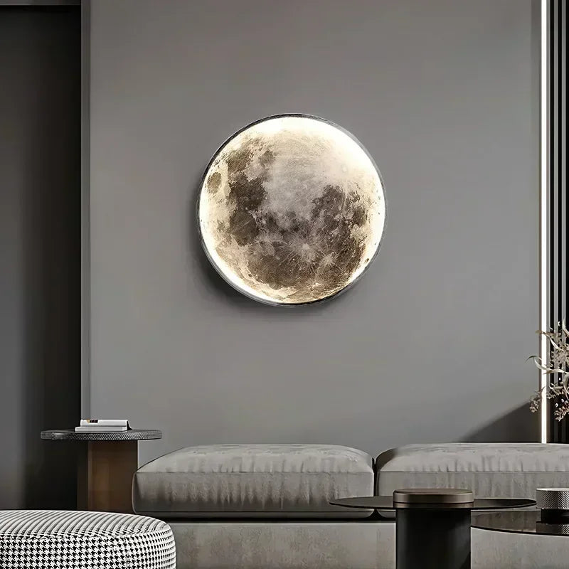 Modern 3D Moon LED Wall Lamp – Bedroom & Living Room Light