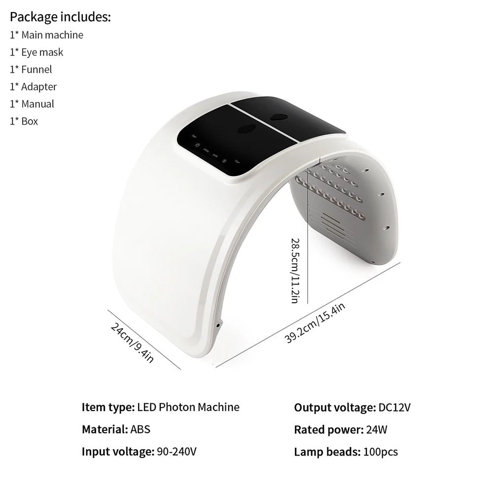 7-Color LED Photon Therapy Device – Skin Rejuvenation & Facial Care