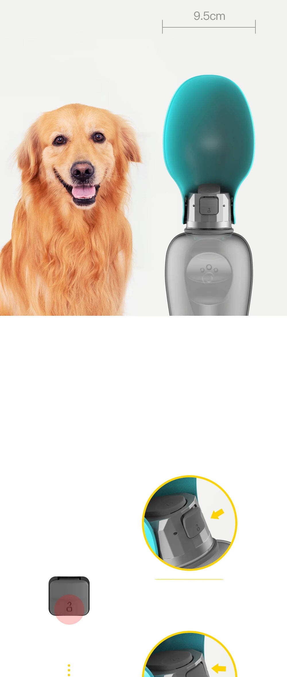 Portable Dog Water Bottle – Travel Dispenser for All Sizes