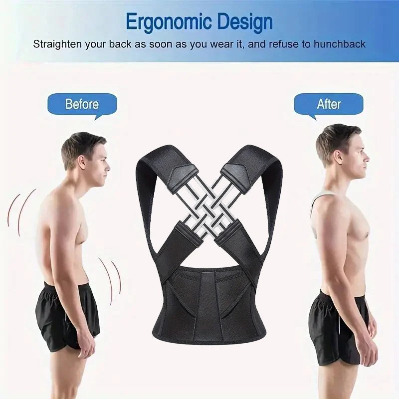 Adjustable Back Brace Posture Corrector for Men & Women Support