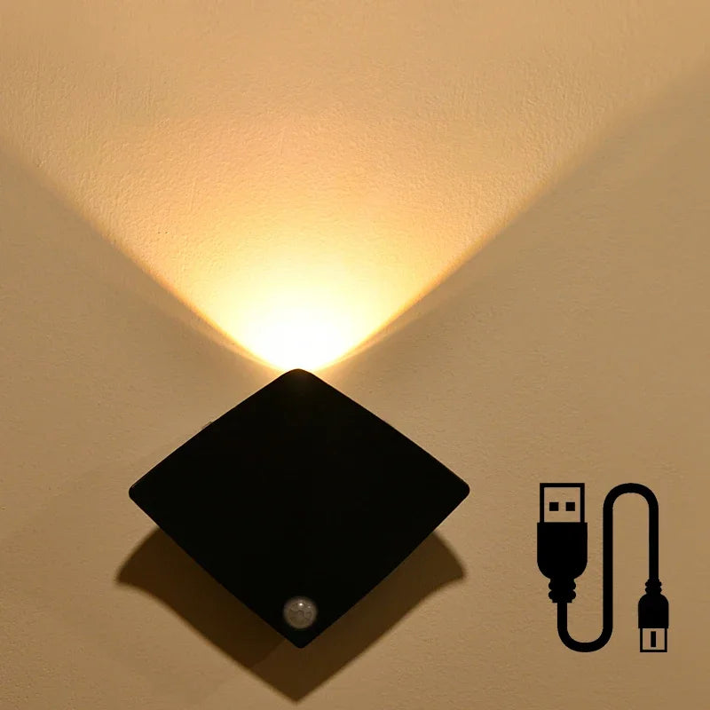 Creative Devil Fish LED Wall Lamp – Rechargeable Motion Sensor Light