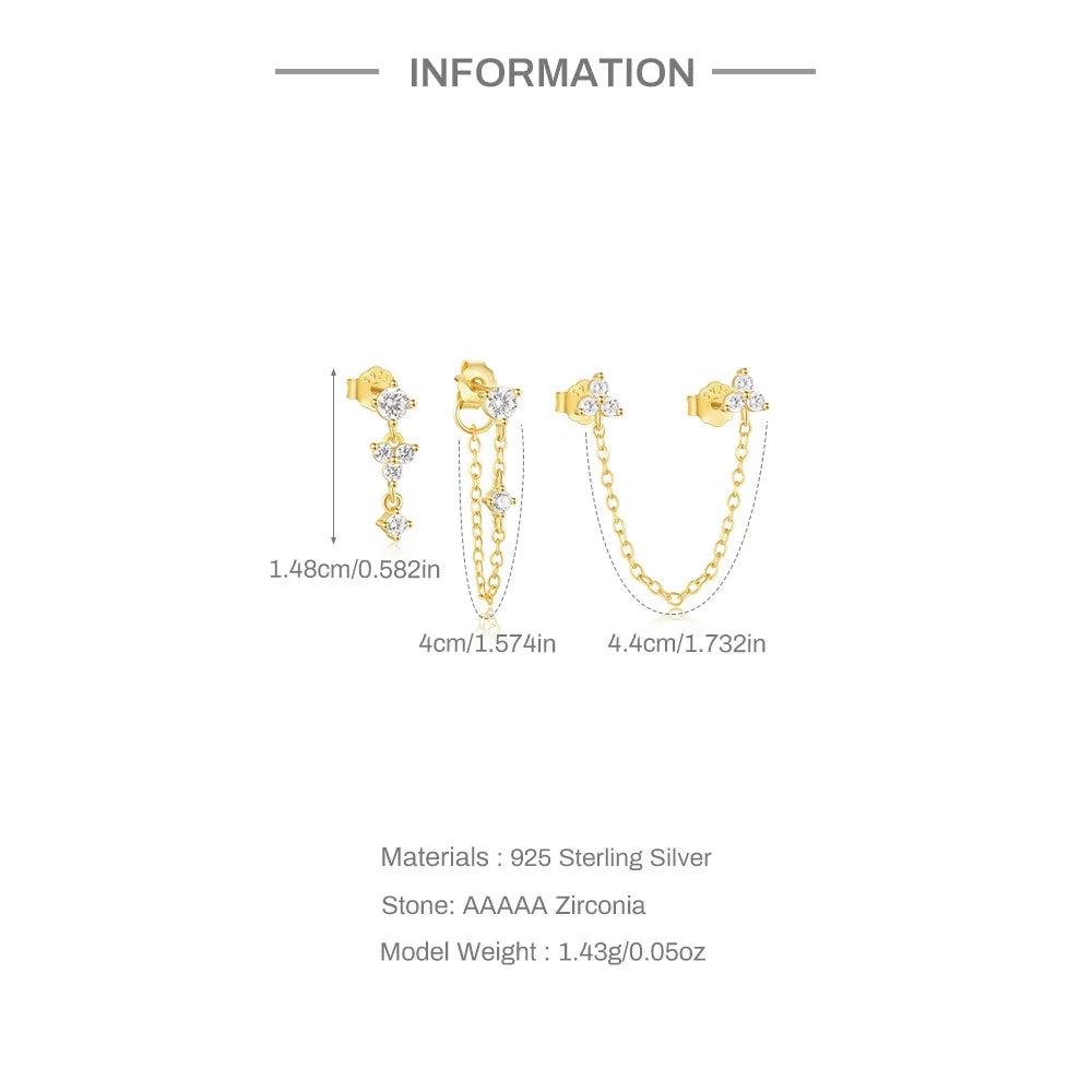 925 Sterling Silver Earring Set – Waterdrop, Flower & Pearl Trio