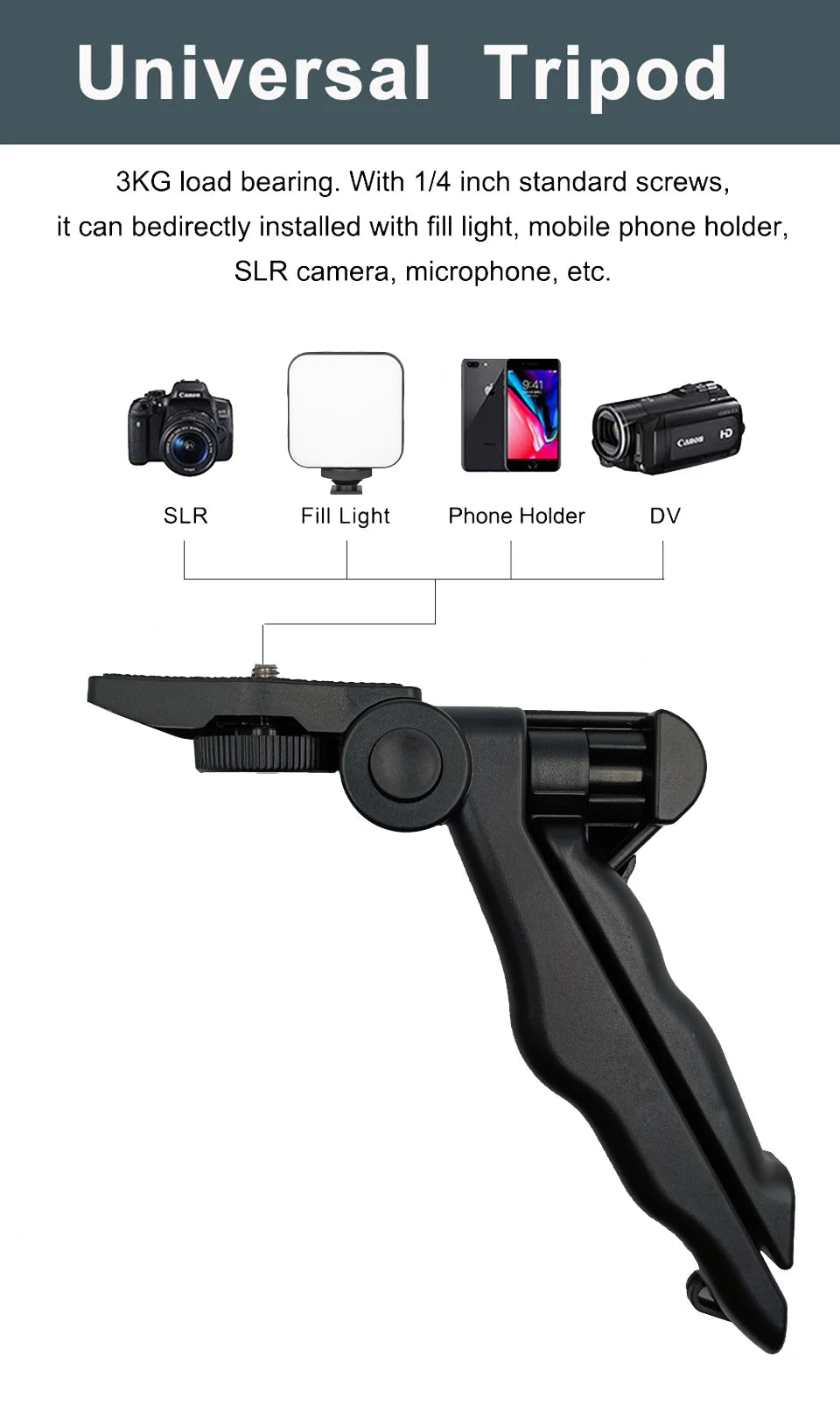 Cartmela Smartphone Vlogging Kit – Tripod, Microphone & Fill Light