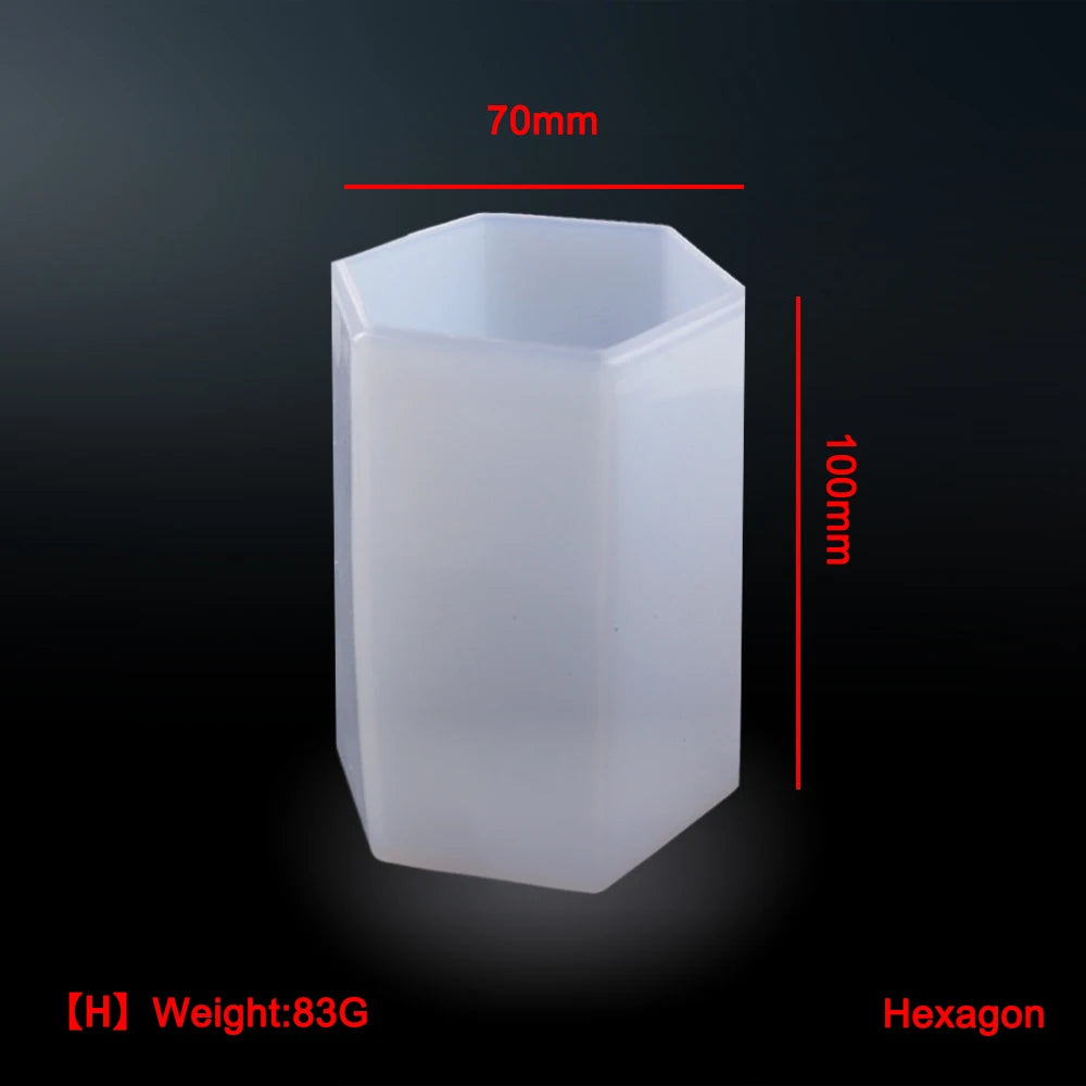 Cylindrical Hexagon Silicone Mold – DIY Resin & Candle Mould