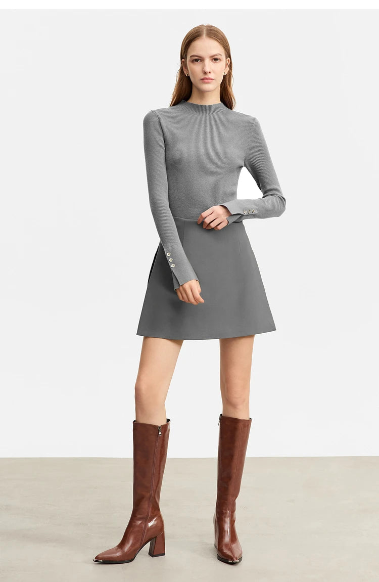 Women’s High Waist A-Line Mini Shorts Skirt – Autumn Office Fashion