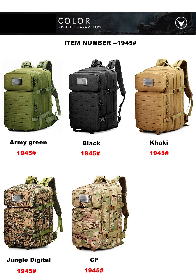 Tactical Backpack – Small Gym, Travel & Hiking Bag with Molle System