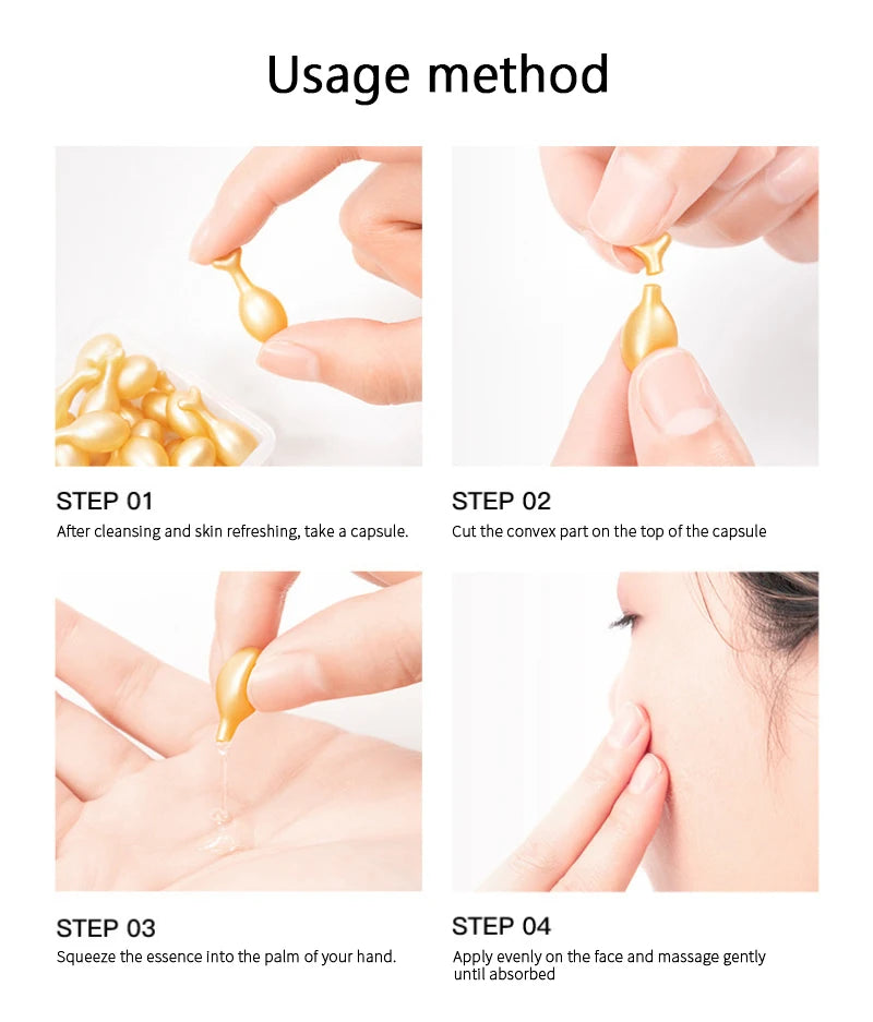 Collagen Face Serum Capsules – Anti-Aging & Whitening Skincare