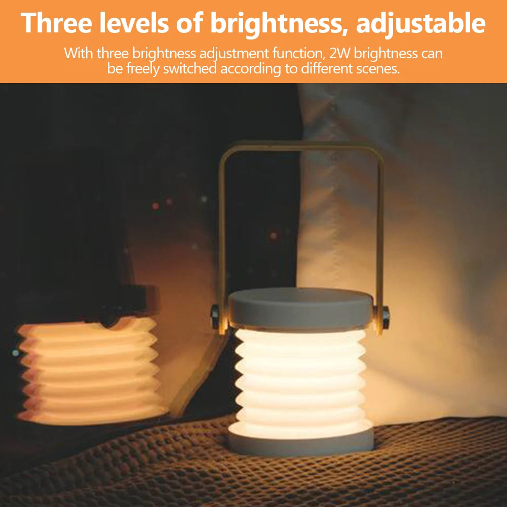 Rechargeable Folding LED Lantern Desk & Bedside Night Light
