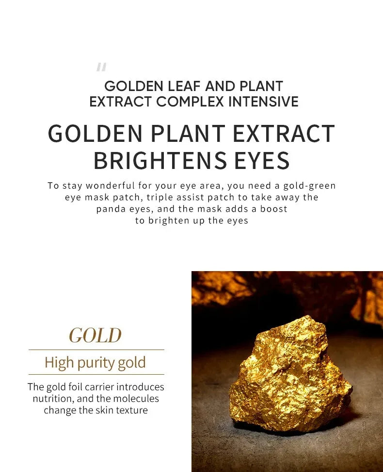 Avocado & Gold Eye Mask Patches – Anti-Wrinkle & Dark Circles
