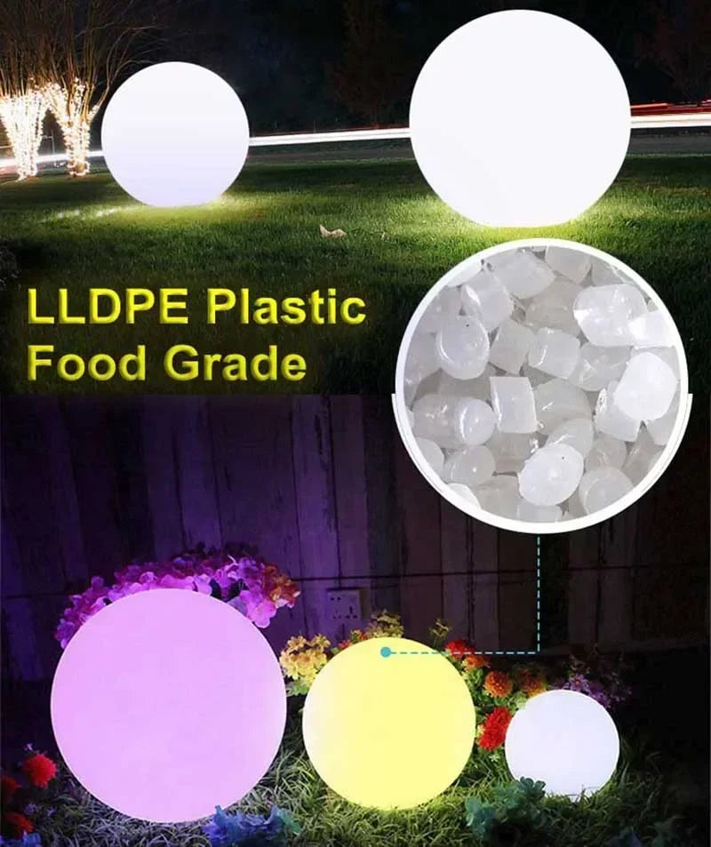 LED Solar Ball Light – Outdoor Garden, USB Charging, Remote Control