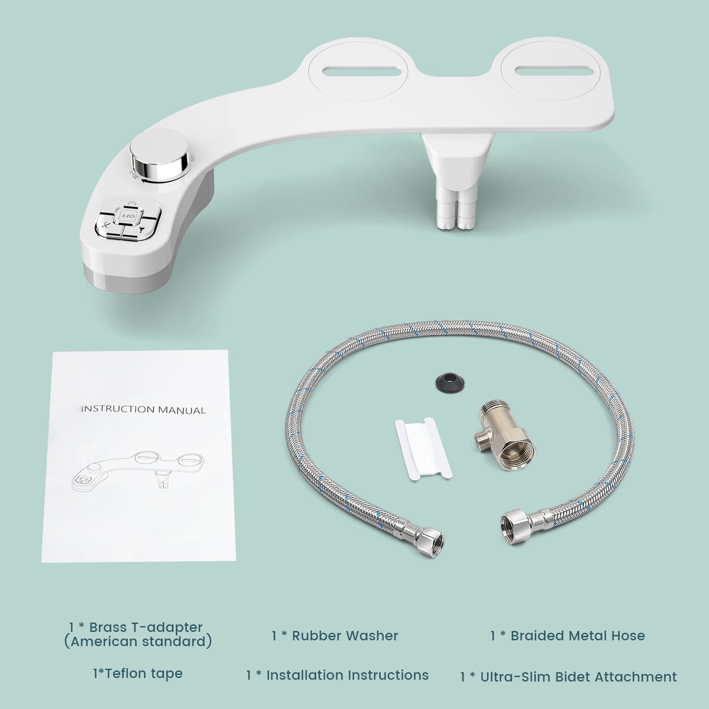 Cartmela Non-Electric Dual Nozzle Bidet Attachment