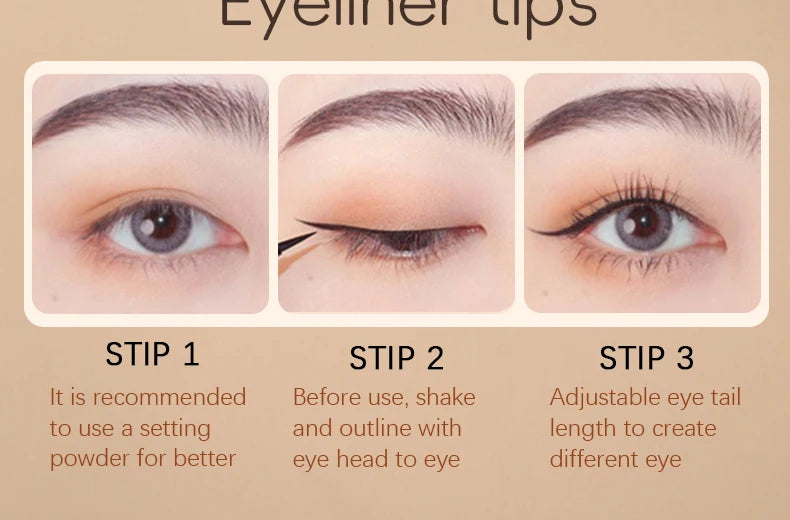 Waterproof Fine Tip Eyeliner Pen–Quick-Dry, Smudge-Proof for Beginners