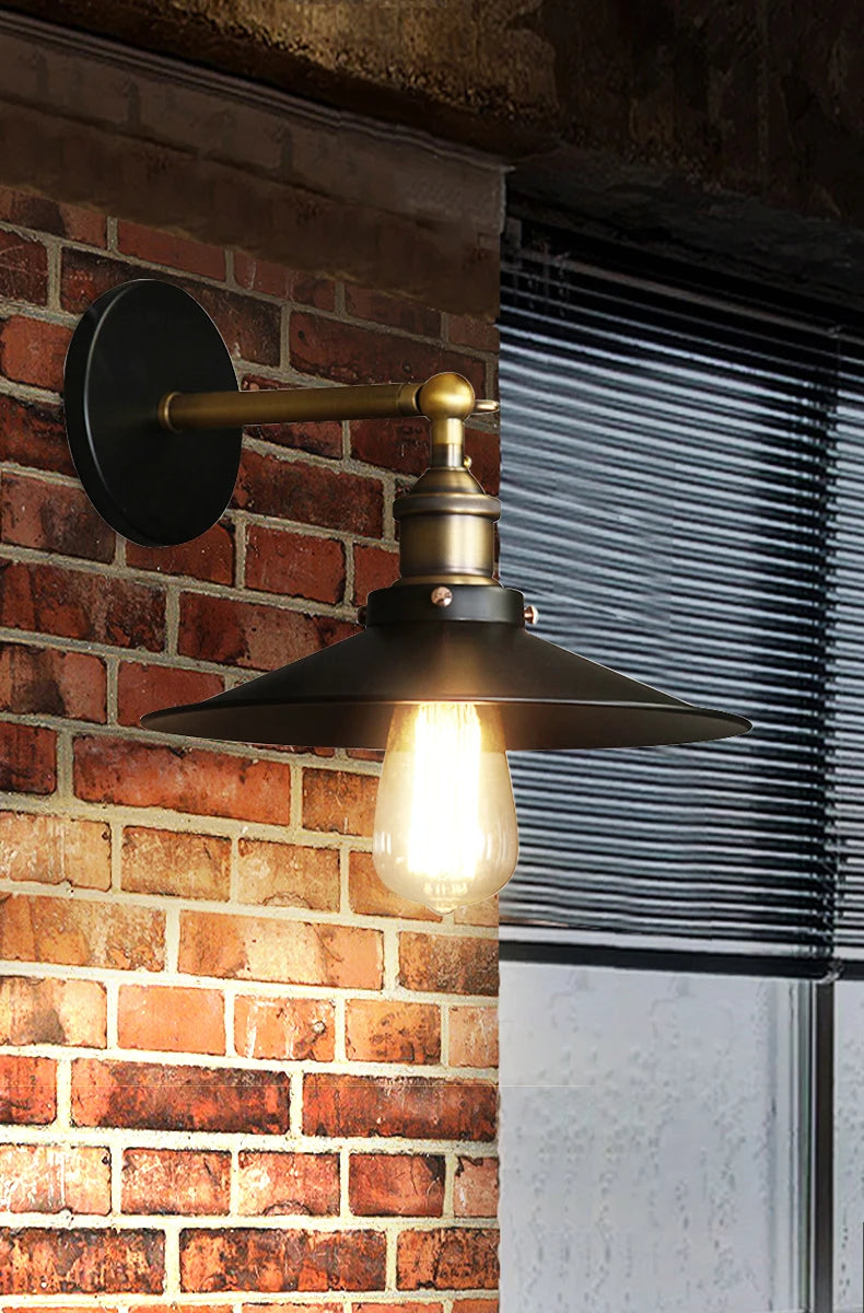 Vintage Wall Lamp with Switch – Adjustable Industrial Loft Light
