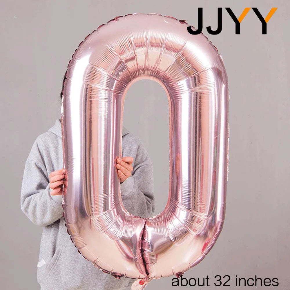 32" Foil Number Balloons 0–9 – Birthday & Party Decorations