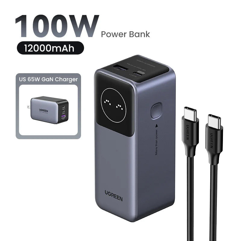 Cartmela 100W 12000mAh Power Bank | PD Fast Charging for Laptops, Tablets & Smartphones
