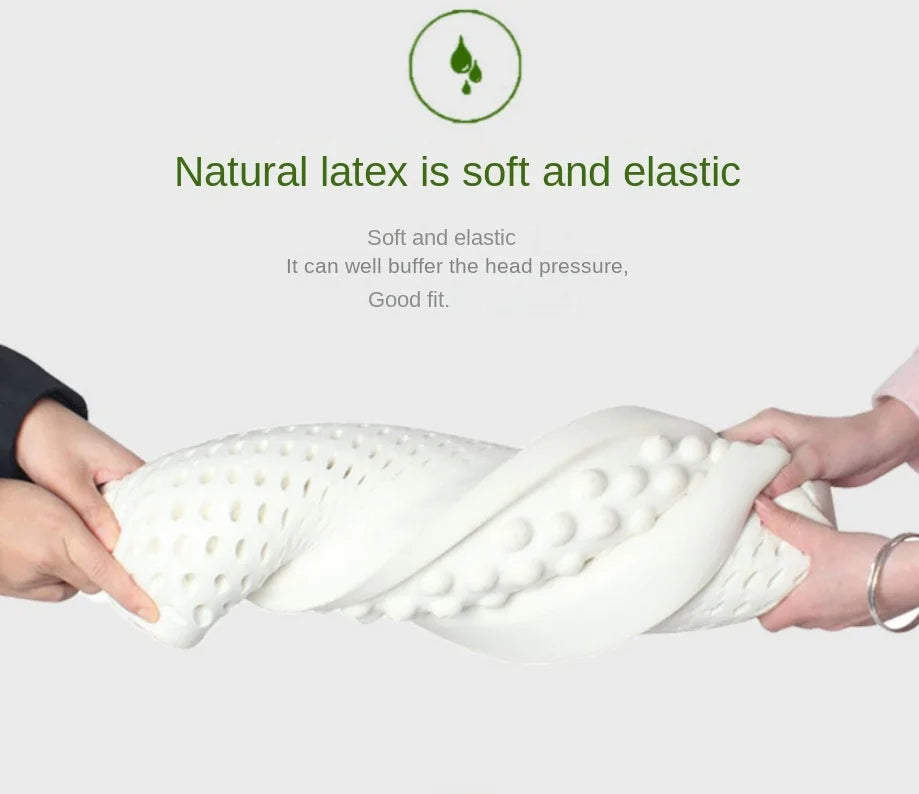 Natural Latex Orthopedic Pillow | Massage Sleep Support Cushion