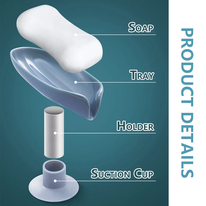 Leaf Shape Soap Holder with Suction Cup