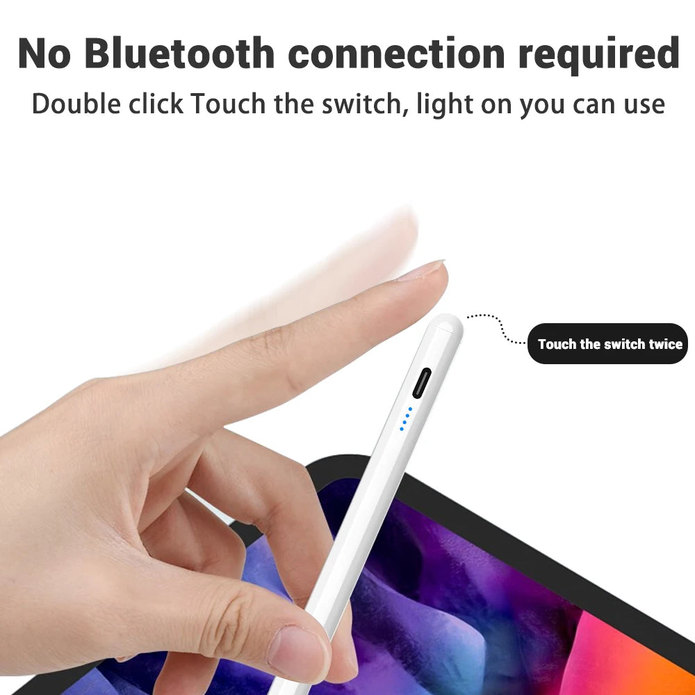Stylus Pen for iPad – Palm Rejection & Power Display Compatible