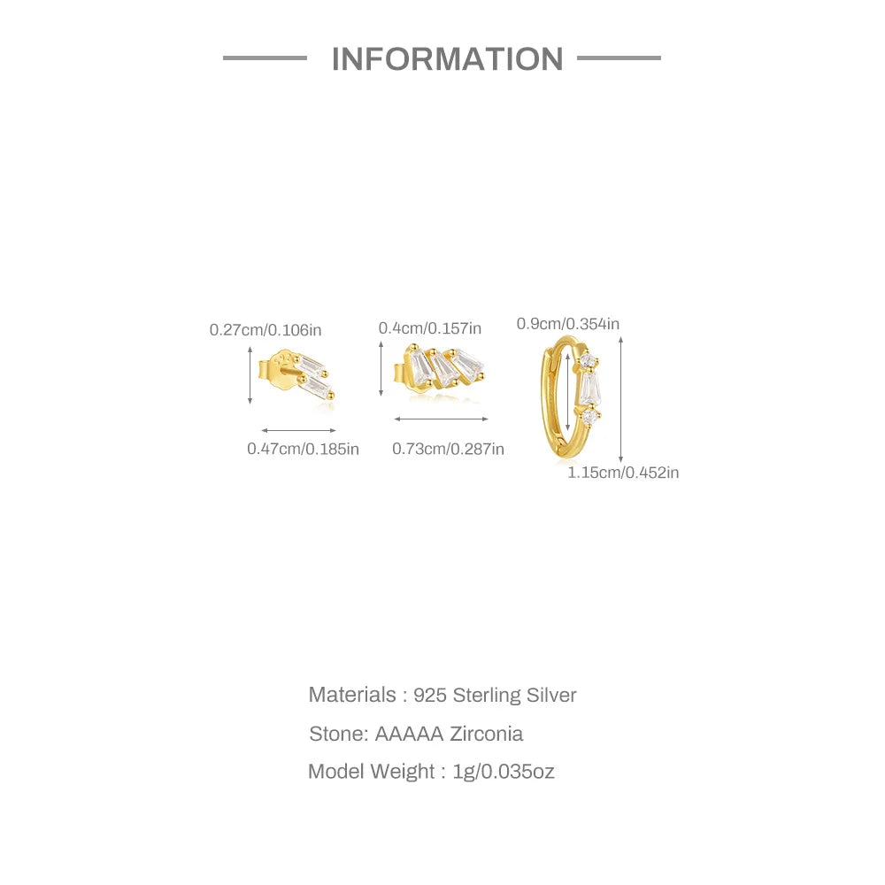 925 Sterling Silver Earring Set – Waterdrop, Flower & Pearl Trio