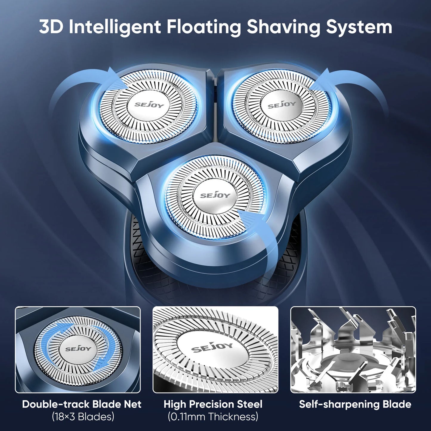 3-in-1 Electric Shaver – Beard, Nose & Razor Trimmer Waterproof