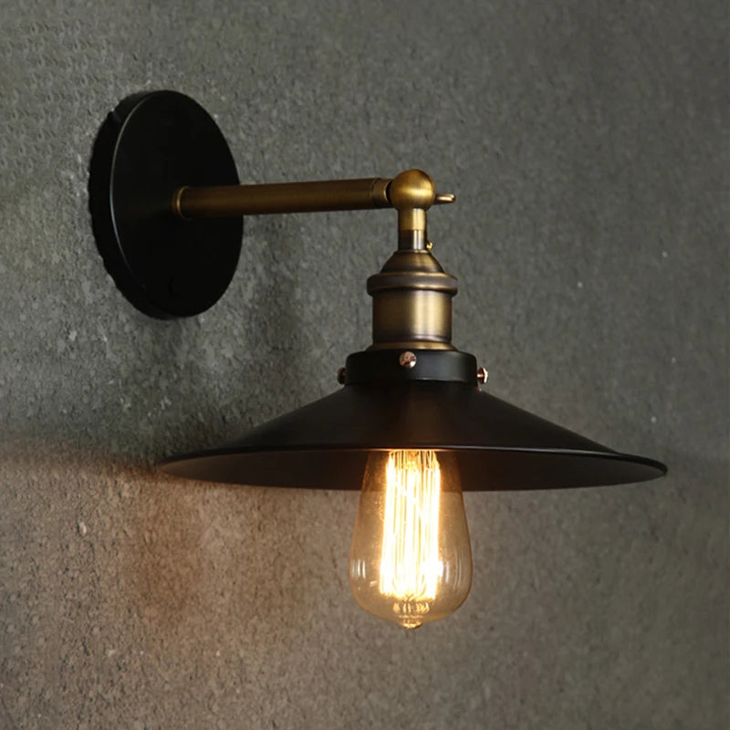 Vintage Wall Lamp with Switch – Adjustable Industrial Loft Light